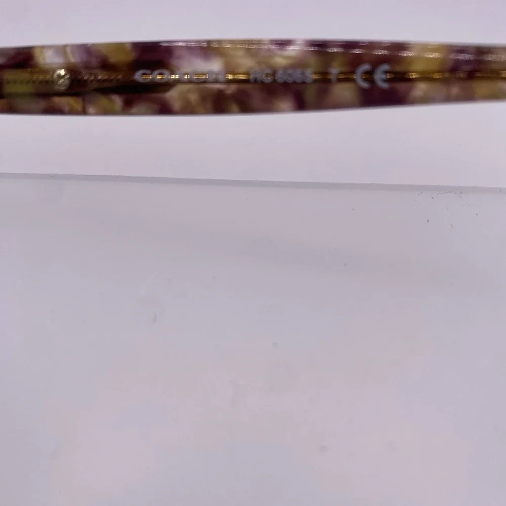 Coach Eyeglasses Women FRAME ONLY HC6065 51-17-135 Confetti Light Brown 001